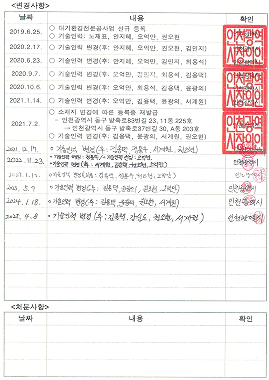 환경전문공사등록증 변동사항 이미지
